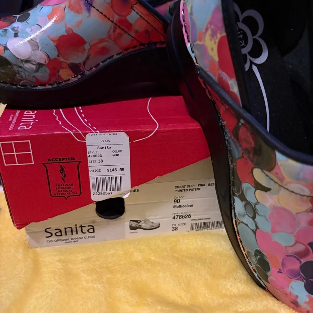 Sanita Women's Multicolor Patterned Clogs